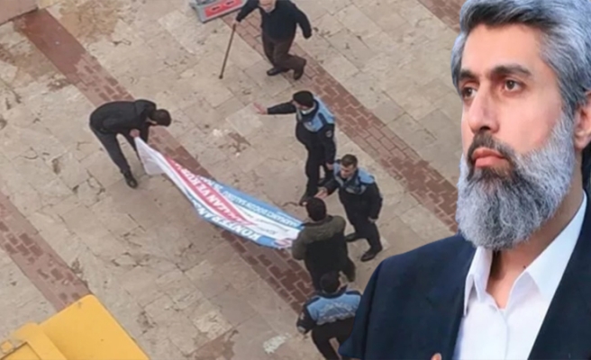 Şanlıurfa’da Alparslan Kuytul’un gelişi öncesi pankart gerginliği