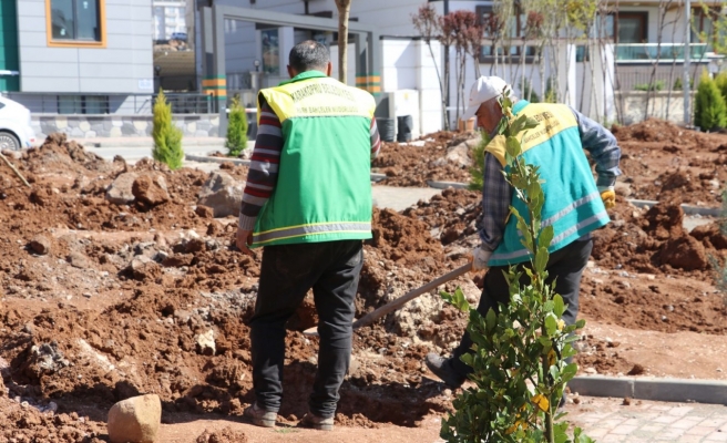 Karaköprü'de yeni parklar ağaçlarla yeşilleniyor