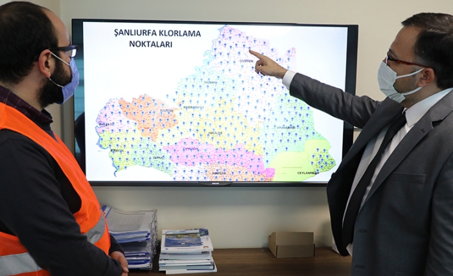 Şanlıurfa'da su depolarında klorlama çalışması