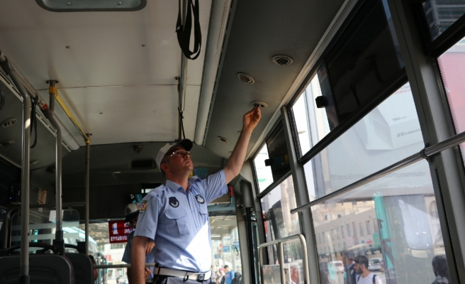 Büyükşehir zabıtasından otobüslerde klima denetimi