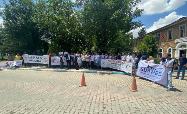 Urfa’da sağlıkçılar isyan etti: Kötü sağlık sistemi kurgusunun mağduruyuz