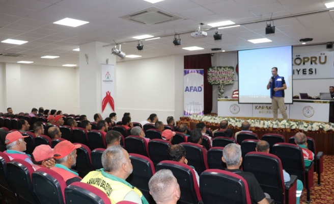 Karaköprü Belediyesi personellerine afet eğitimi verildi