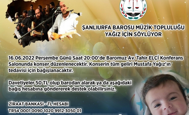 SMA hastası Yağız bebek için konser