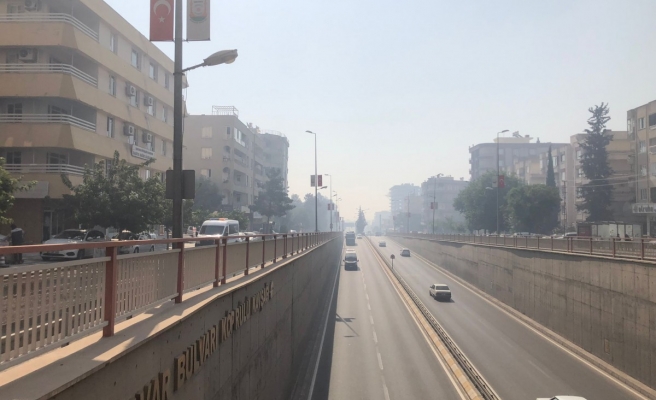 Anız yangını Şanlıurfa'yı dumana bürüdü