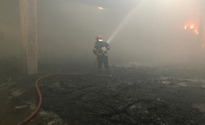 Urfa’da daha faaliyete girmeyen fabrikada yangın!