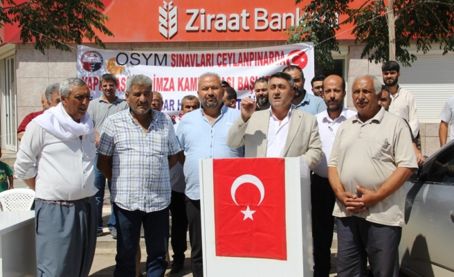 Ceylanpınar’da ÖSYM sınavları için imza kampanyası
