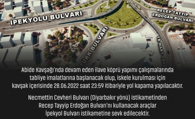 Urfa'da o yol trafiğe kapatılıyor