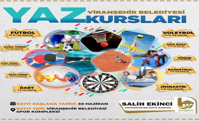 Viranşehir’de yaz kursları kayıtları başladı