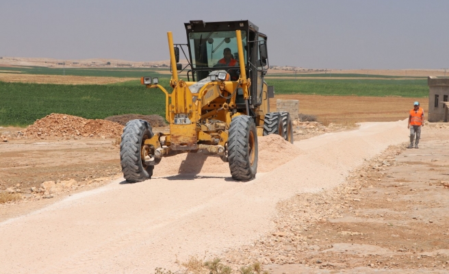 Haliliye kırsalında stabilize yol çalışması