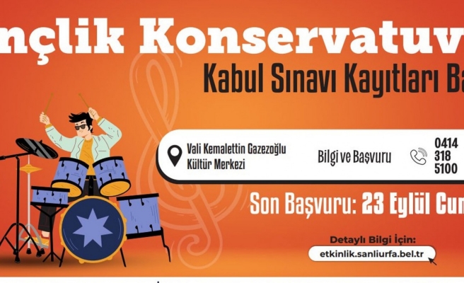 Şanlıurfa’da konservatuvar kursları başlıyor