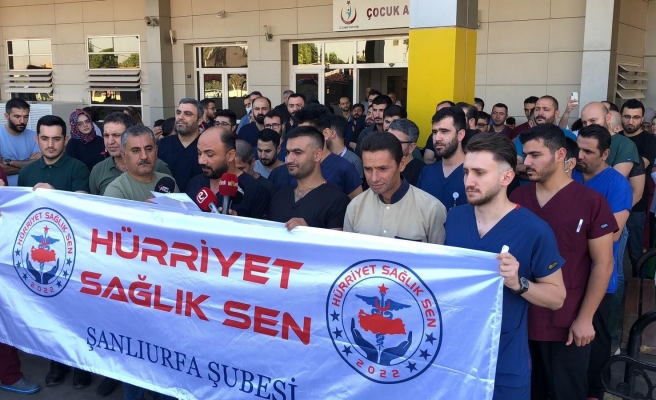 Urfa’da hemşireye şiddet protesto edildi