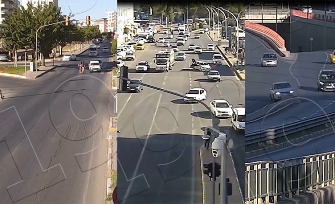 Urfa'da ağustosta mobese kamerasına yansıyan kazalar