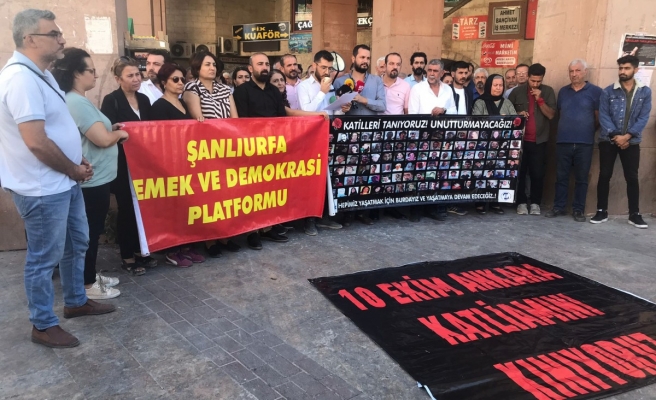 Ankara'da 7 yıl önce tren garı önündeki saldırıla ölenler Urfa'da anıldı