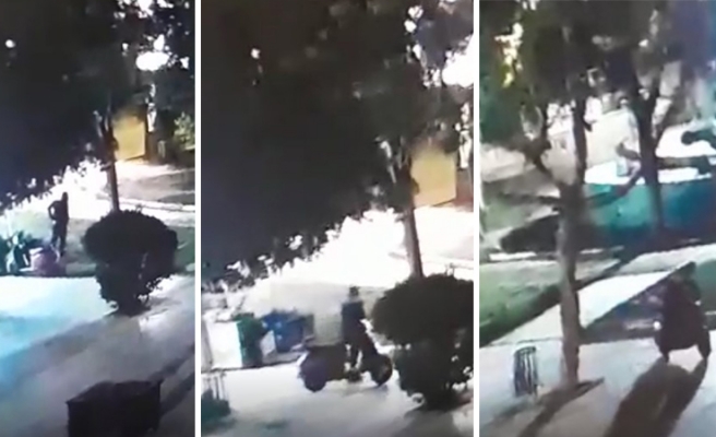 Şanlıurfa’da motosikletin çalınma anı kameraya böyle yansıdı