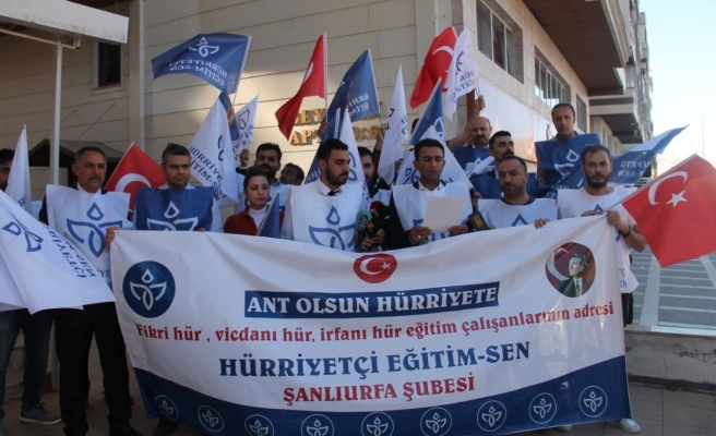 Hürriyetçi Eğitim-Sen Şanlıurfa Şubesi’nden ‘Öğretmenlik Meslek Kanunu’na tepki!
