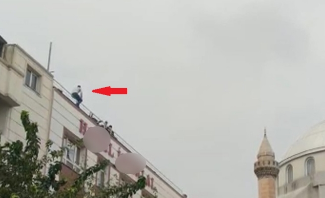 Urfa’da bir genç otelin çatısına çıkıp intihara kalkıştı!