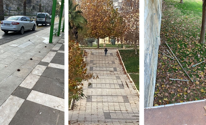 Şanlıurfa’da duraktaki demirler yerinden sökülüp çalındı iddiası!