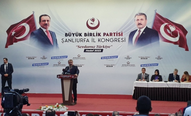 BBP Şanlıurfa İl Kongresi'nde Sabri Cavcı güven tazeledi