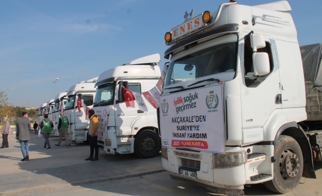 Şanlıurfa'dan Suriye'ye 7 tır insani yardım gönderildi