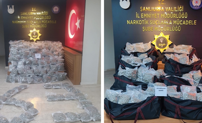 Urfa’da kamyonda kilolarca uyuşturucu madde yakalandı