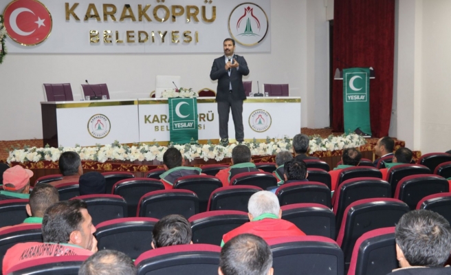 Karaköprü’de belediye personeline bağımlılıkla mücadele eğitimi