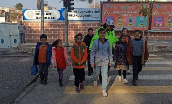 Ceylanpınar’da çocuklara trafik eğitimi