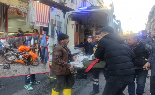 Eyyübiye’de motosiklet ile otomobil çarpıştı