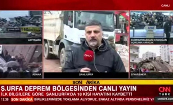 DHA muhabiri 7,6'lık depreme canlı yayında yakalandı