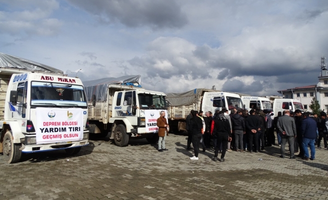 Viranşehir’den yardım tırları, Adıyaman’a doğru yola çıktı