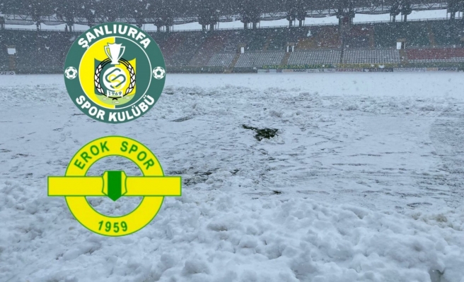 Kötü hava şartları sebebiyle ertelenen Şanlıurfaspor - Esenler Erokspor maçının tarihi belli oldu
