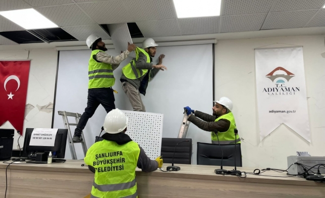 Büyükşehir Belediyesinden depremin vurduğu Adıyaman'da bakım ve onarım