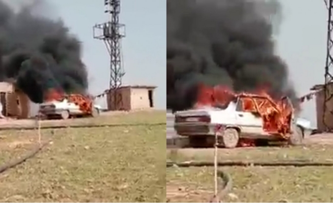 Şanlıurfa’da yanan araç alev topuna döndü!