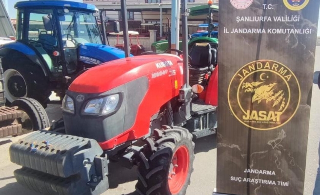 Isparta'da çalınan traktör Urfa'da bulundu