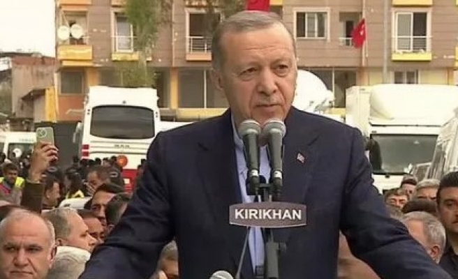 Cumhurbaşkanı Erdoğan Hatay’da helallik istedi