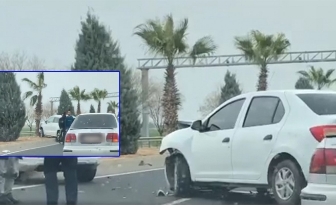 Şanlıurfa-Mardin yolunda maddi hasarlı kaza