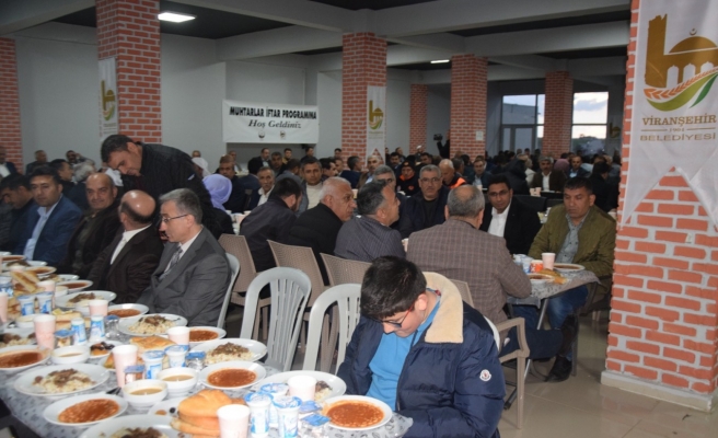 Kaymakam Çengel ve Başkan Ekinci muhtarlarla iftarda buluştu