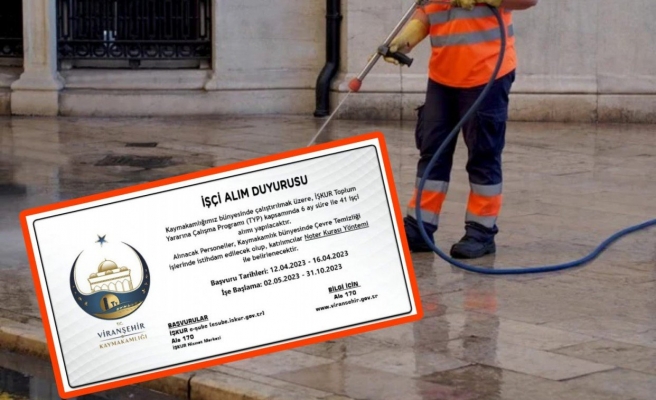 Viranşehir’de personel alımı yapılacak!