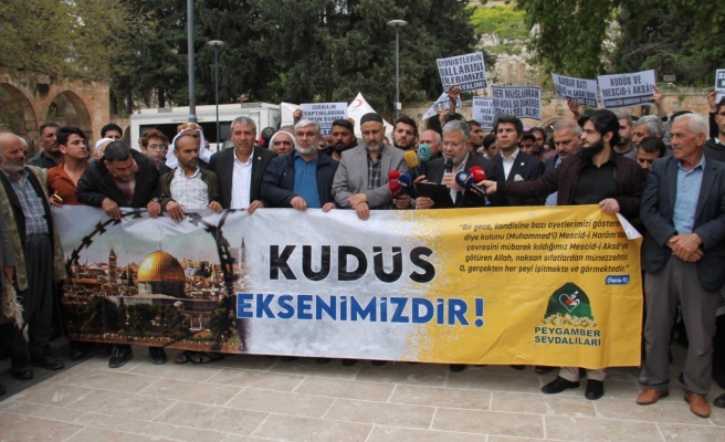 Şanlıurfa'da Dünya Kudüs Günü'nde İsrail protesto edildi