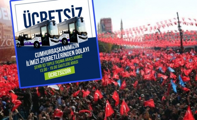 Büyükşehir Belediyesi toplu taşımayı ücretsiz yaptı