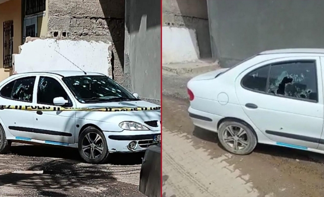 Viranşehir’de güvenlik korucusunun aracı tarandı