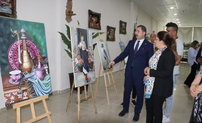Kursiyerlerin eserleri ziyaretçilerin beğenisine sunuldu