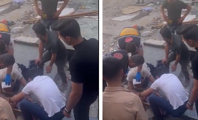 Urfa'da hırsızlık için girdiği hasarlı binadan başına taş düştü (-EK)