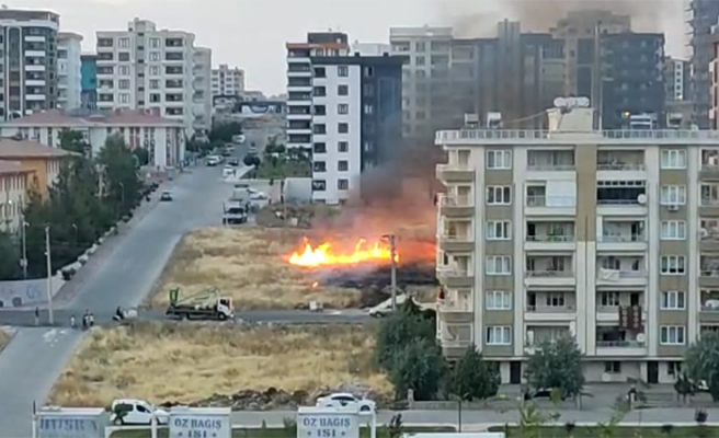 Şanlıurfa'da boş arsalardaki kuru otların yanması tehlike saçıyor