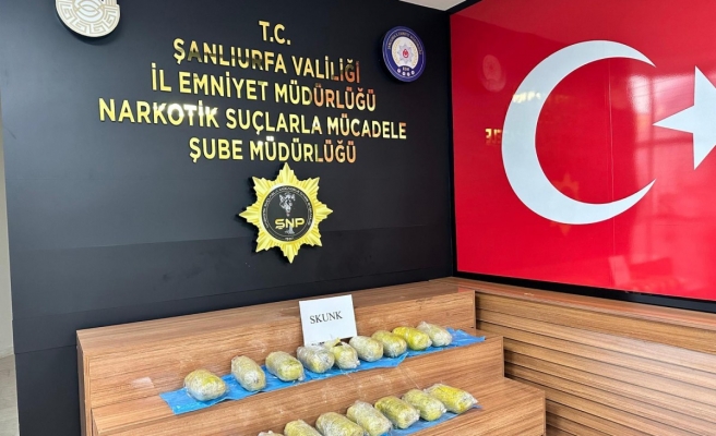 Urfa’da durdurulan araçta 11,5 kilo uyuşturucu ele geçirildi