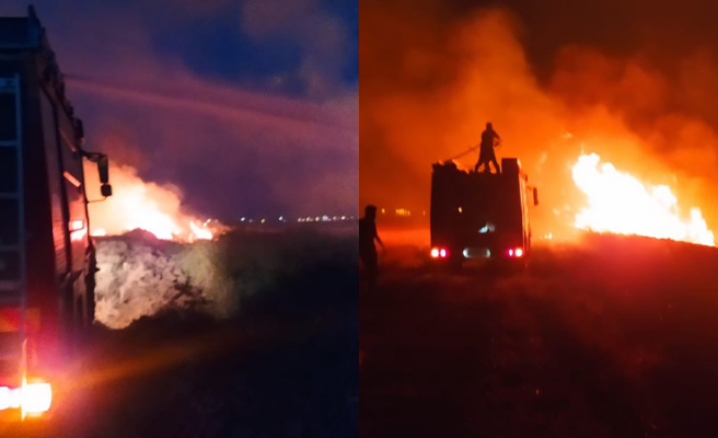 Akçakale’de çıkan anız yangını itfaiye tarafından kontrol altına alındı