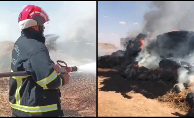 Urfa’da saman yüklü TIR'da yangın
