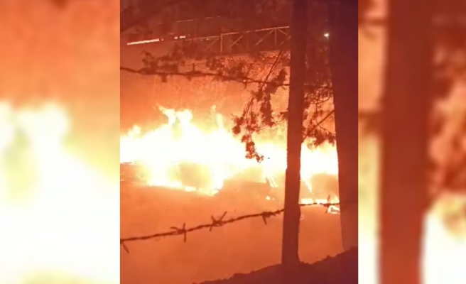 Şanlıurfa'da odunluk alev alev yandı!