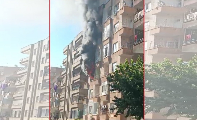 Urfa'da 6 katlı binadaki yangın paniğe neden oldu