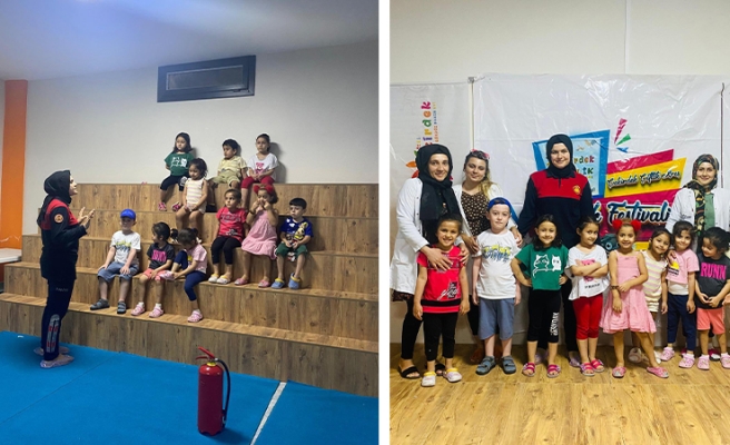 Urfalı miniklere itfaiyeden yangın eğitimi!