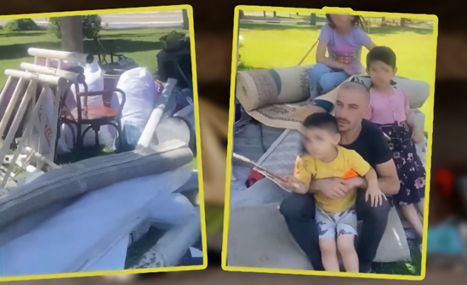 Urfa'da ev sahibi tarafından evden çıkarılan aile sokakta kalıyor